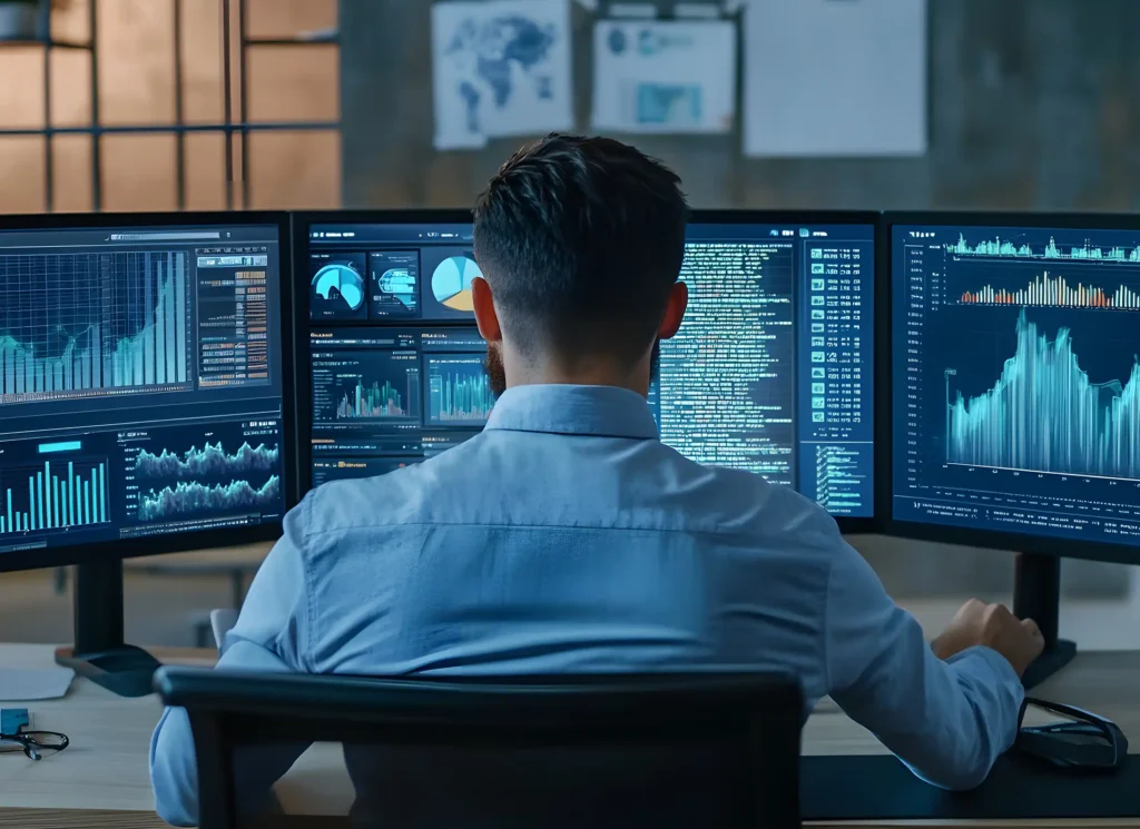a person working at a desk